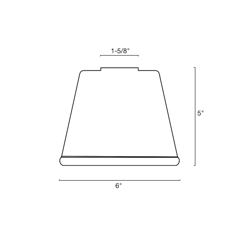 Dovecove 5'' H Glass Bell Lamp Shade Wayfair